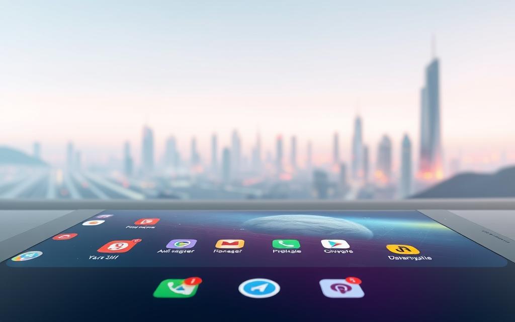 Android mobile operating system interface