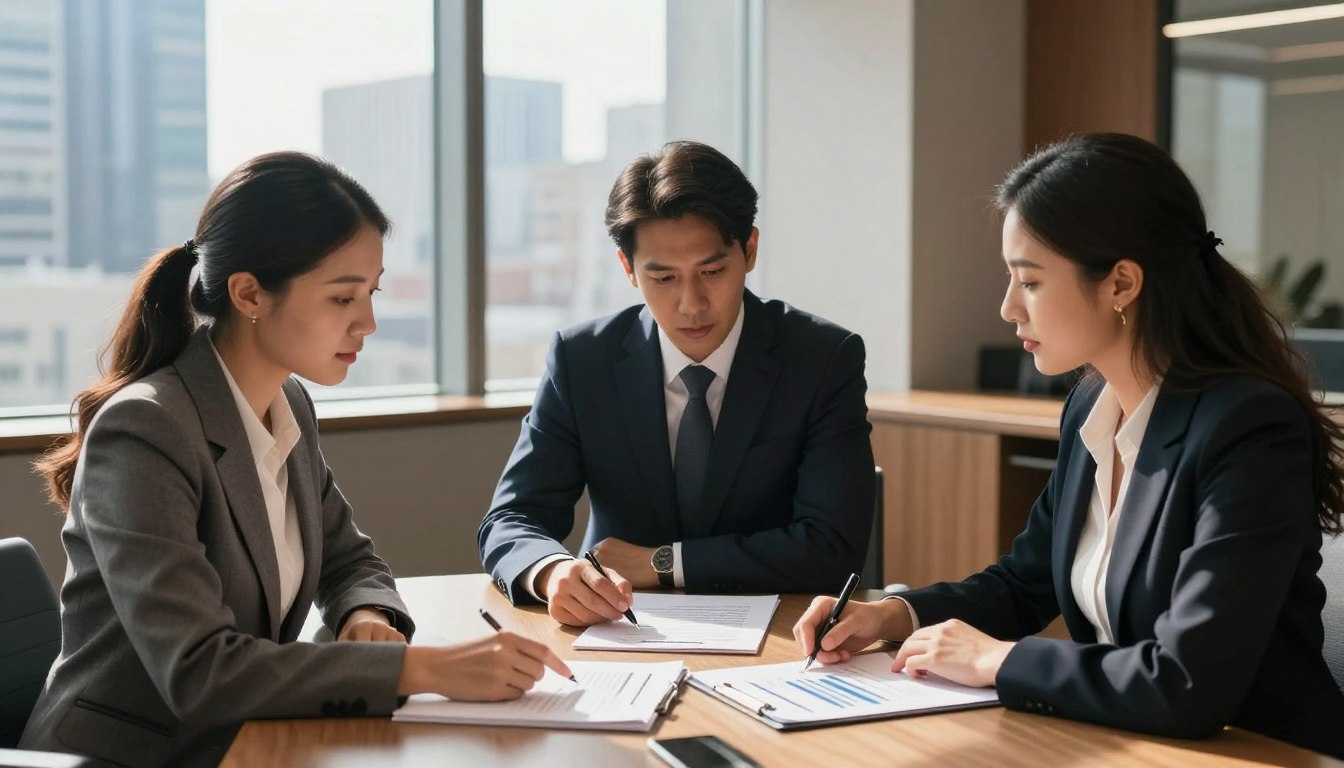 Licensed professionals discussing state rules for a professional corporation