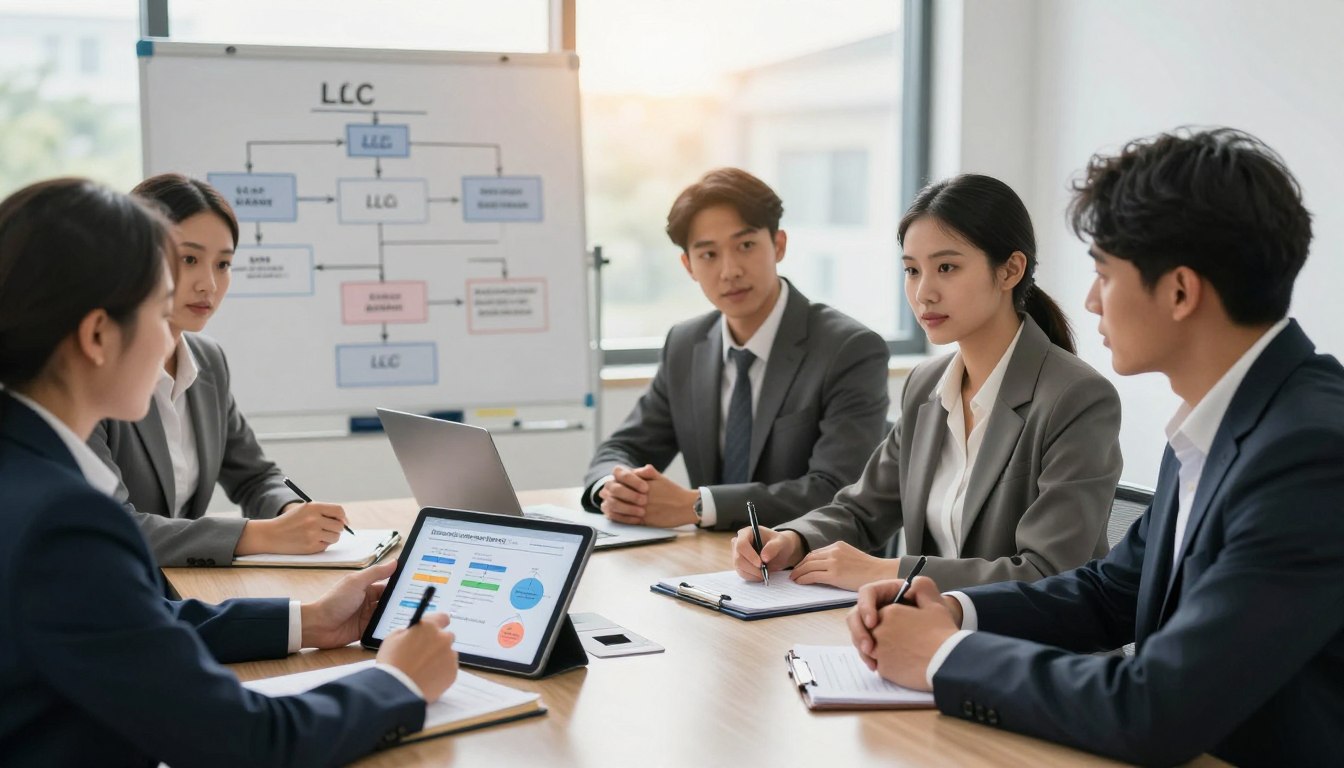 Shareholders and LLC members comparing business structures